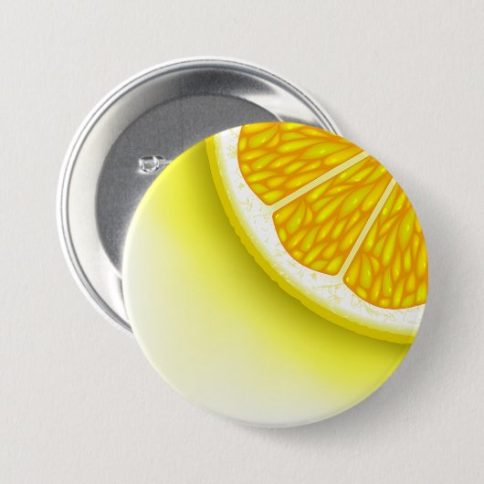 Lemon-artikelen Ronde Button 7,6 Cm (Voorkant /achterkant)