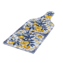 Lemon Azulejo met blauwe elementen Snijplank