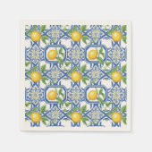 Lemon Azulejo Tegels Patroon Servet (Voorkant)