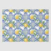 Lemon Azulejo Tegels Patroon Tissuepapier (Voorkant)