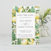 Lemon Azure Zomer Groen Save the Date Kaart (Staand voorkant)