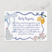 Lemon Baby Boy Gift Registry Details Informatiekaartje (Voorkant)