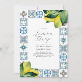 Lemon Baby Douche Uitnodigingen Lemondrop Thema
