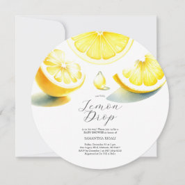 Lemon Baby Douche Uitnodigingen Lemondrop Thema