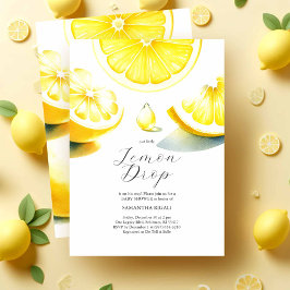 Lemon Baby Douche Uitnodigingen Lemondrop Thema