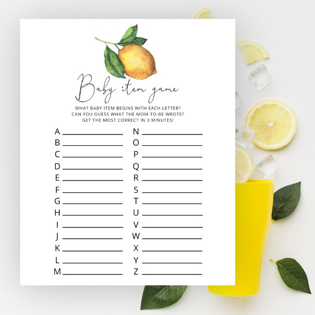 Lemon baby shower Baby Item Spel (Creator heeft geüpload)