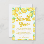 Lemon Baby shower Bedankkaart (Voorkant)