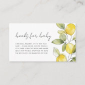 Lemon Baby shower Books for Baby Informatiekaartje (Voorkant)