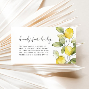 Lemon Baby shower Books for Baby Informatiekaartje
