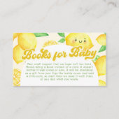 Lemon Baby shower Books for Baby Informatiekaartje (Voorkant)