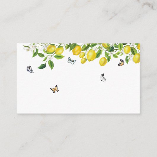 Lemon Baby shower Books for Baby Informatiekaartje (Achterkant)