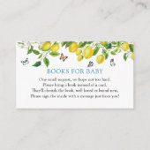 Lemon Baby shower Books for Baby Informatiekaartje (Voorkant)