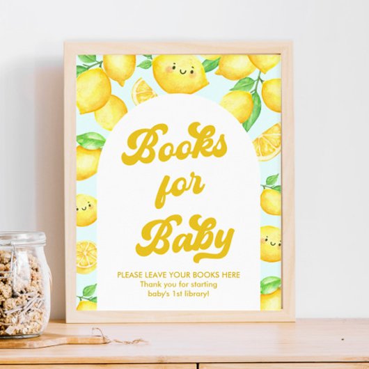 Lemon Baby shower Books for Baby Poster