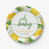Lemon Baby shower Bord - Oh Baby - Aangepast (Voorkant)