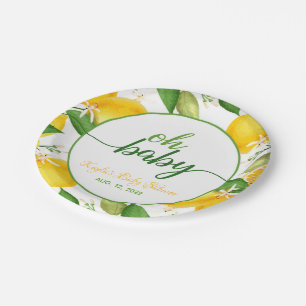 Lemon Baby shower Bord - Oh Baby - Aangepast