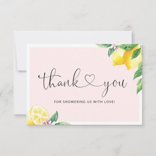 Lemon baby shower dank je creditcard kaart (Voorkant)