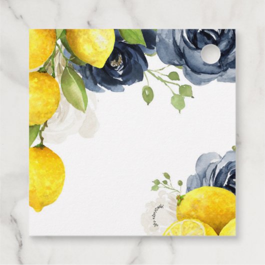 Lemon Baby shower Dank u Party Labels (Achterkant)