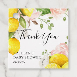 Lemon Baby shower Dank u Party Labels