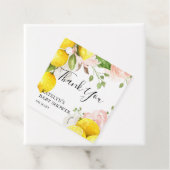 Lemon Baby shower Dank u Party Labels (In situ)