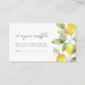 Lemon Baby shower Diaper Raffle Informatiekaartje (Voorkant)