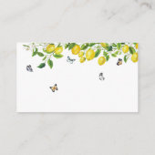 Lemon Baby shower Diaper Raffle Informatiekaartje (Achterkant)