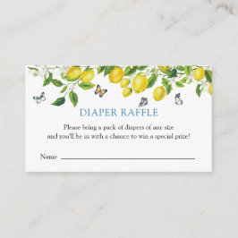 Lemon Baby shower Diaper Raffle Informatiekaartje