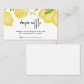 Lemon Baby shower Diaper Raffle Visitekaartje (Voorkant / Achterkant)