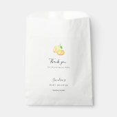 Lemon Baby shower Elegant Dank u wel Bedankzakje (Voorkant)