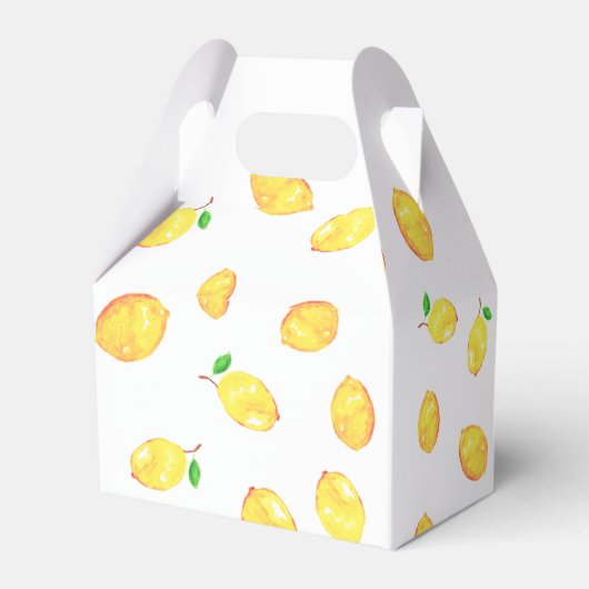 Lemon Baby shower Elegant Dank u wel Citrus Bedankdoosjes (Achterkant)