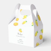 Lemon Baby shower Elegant Dank u wel Citrus Bedankdoosjes (Voorkant Zijde)