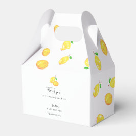 Lemon Baby shower Elegant Dank u wel Citrus Bedankdoosjes