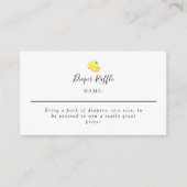 Lemon Baby shower Elegant Minimalist Diaper Raffle Informatiekaartje (Voorkant)