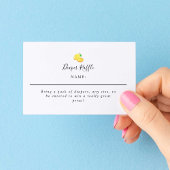 Lemon Baby shower Elegant Minimalist Diaper Raffle Informatiekaartje