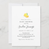 Lemon Baby shower Elegant minimalistisch eenvoudig Kaart (Voorkant)