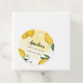 Lemon Baby shower Favor Classic Round Sticker Bedankjes Labels (In situ)