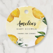 Lemon Baby shower Favor Classic Round Sticker Bedankjes Labels (Voorkant)