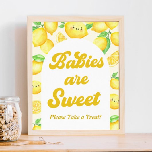 Lemon Baby shower Favor Poster