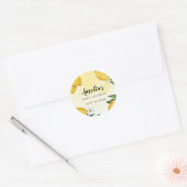 Lemon Baby shower Favor Ronde Sticker (Envelop)