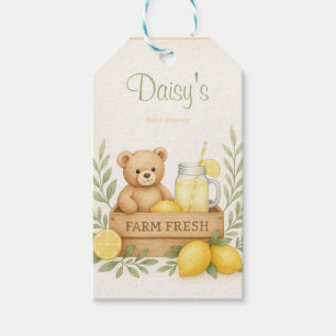 Lemon Baby shower Favoriet Tags Cadeaulabel