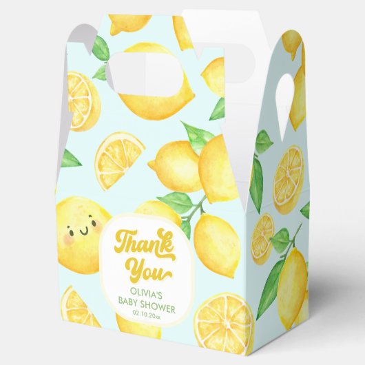 Lemon Baby shower Hartelijk dank Bedankdoosjes (Geopend)