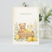 Lemon Baby shower - Hartelijk dank Bedankkaart (Staand voorkant)