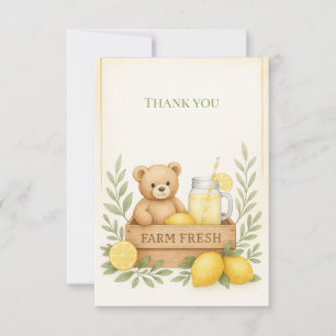 Lemon Baby shower - Hartelijk dank Bedankkaart