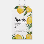 Lemon Baby shower Hartelijk dank Cadeaulabel (Voorkant)