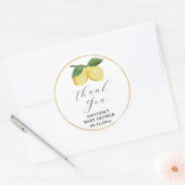 Lemon Baby shower Hartelijk dank Ronde Sticker (Envelop)