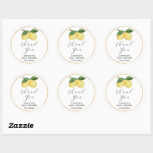 Lemon Baby shower Hartelijk dank Ronde Sticker (Vel)