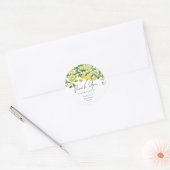 Lemon Baby shower Hartelijk dank Ronde Sticker (Envelop)