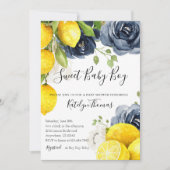 Lemon Baby shower Invitation for Baby Boy Kaart (Voorkant)