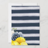 Lemon Baby shower Invitation for Baby Boy Kaart (Achterkant)