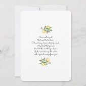 Lemon Baby shower Kaart (Achterkant)