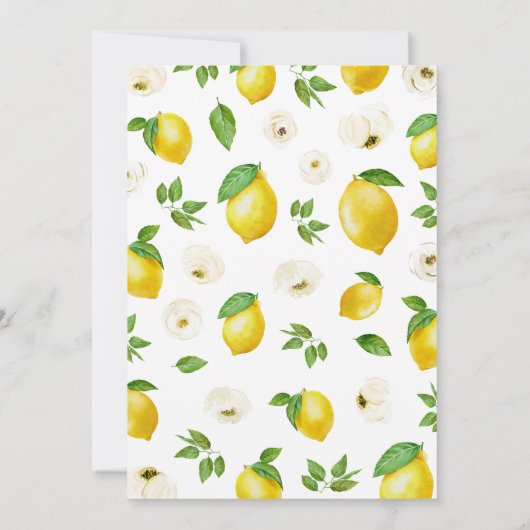 Lemon Baby shower Kaart (Achterkant)